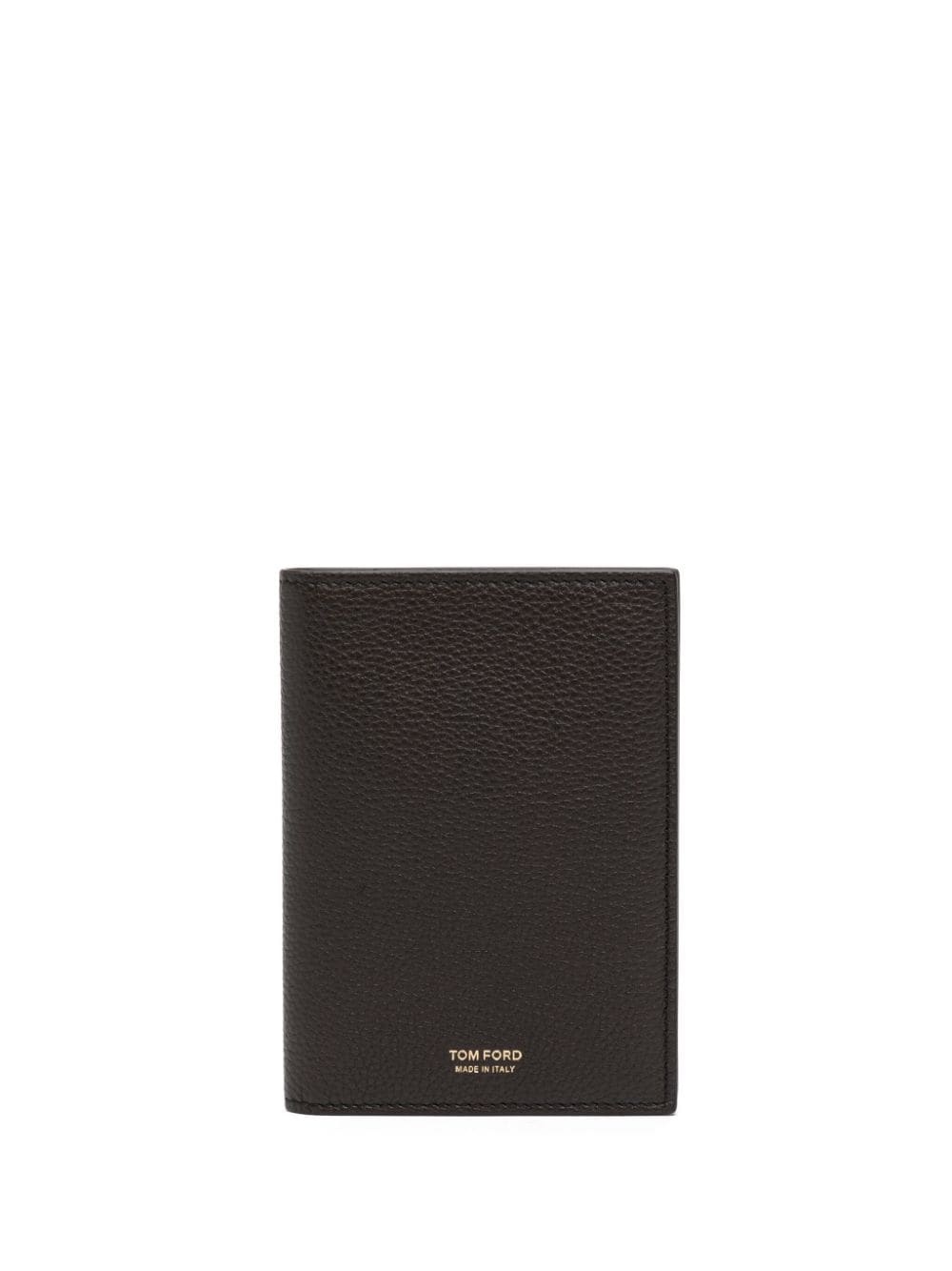 logo-lettering bi-fold leather cardholder - 1