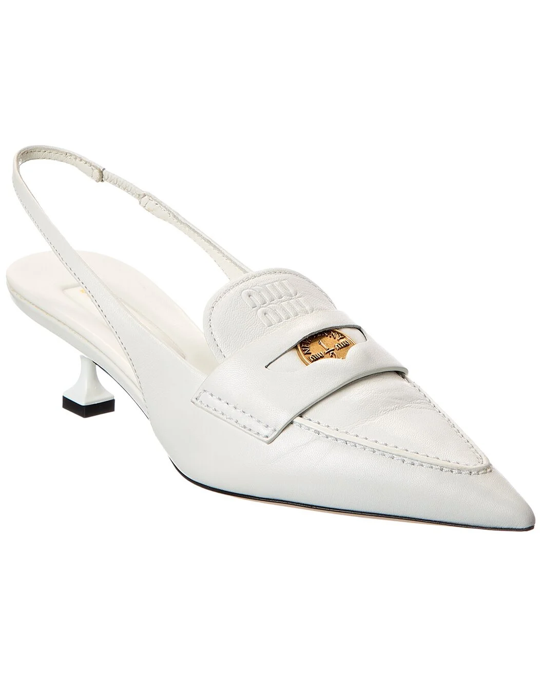 Miu Miu Leather Slingback Pump - 1