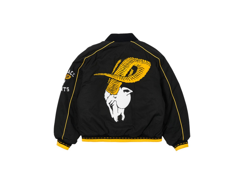 PALACE GOATS VARSITY JACKET BLACK - 1