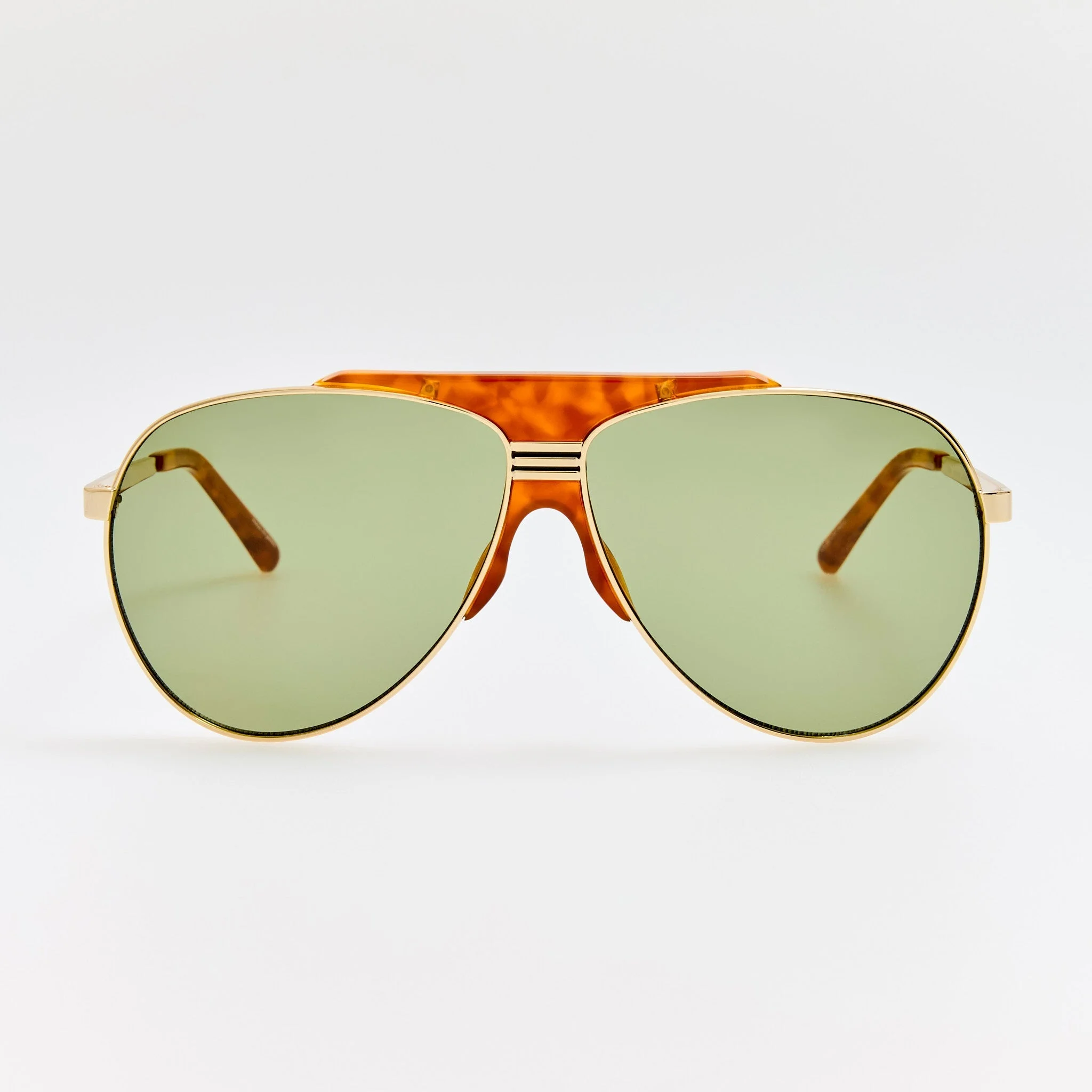 Amelia Sunglasses in Gold and Green - 1