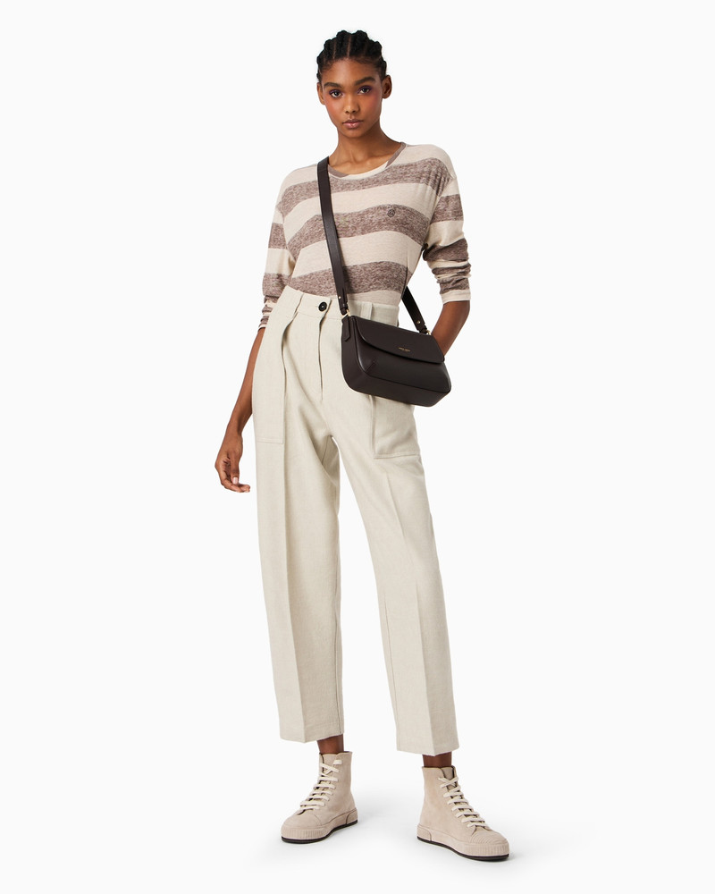 Small la Prima soft baguette bag in nappa leather 7