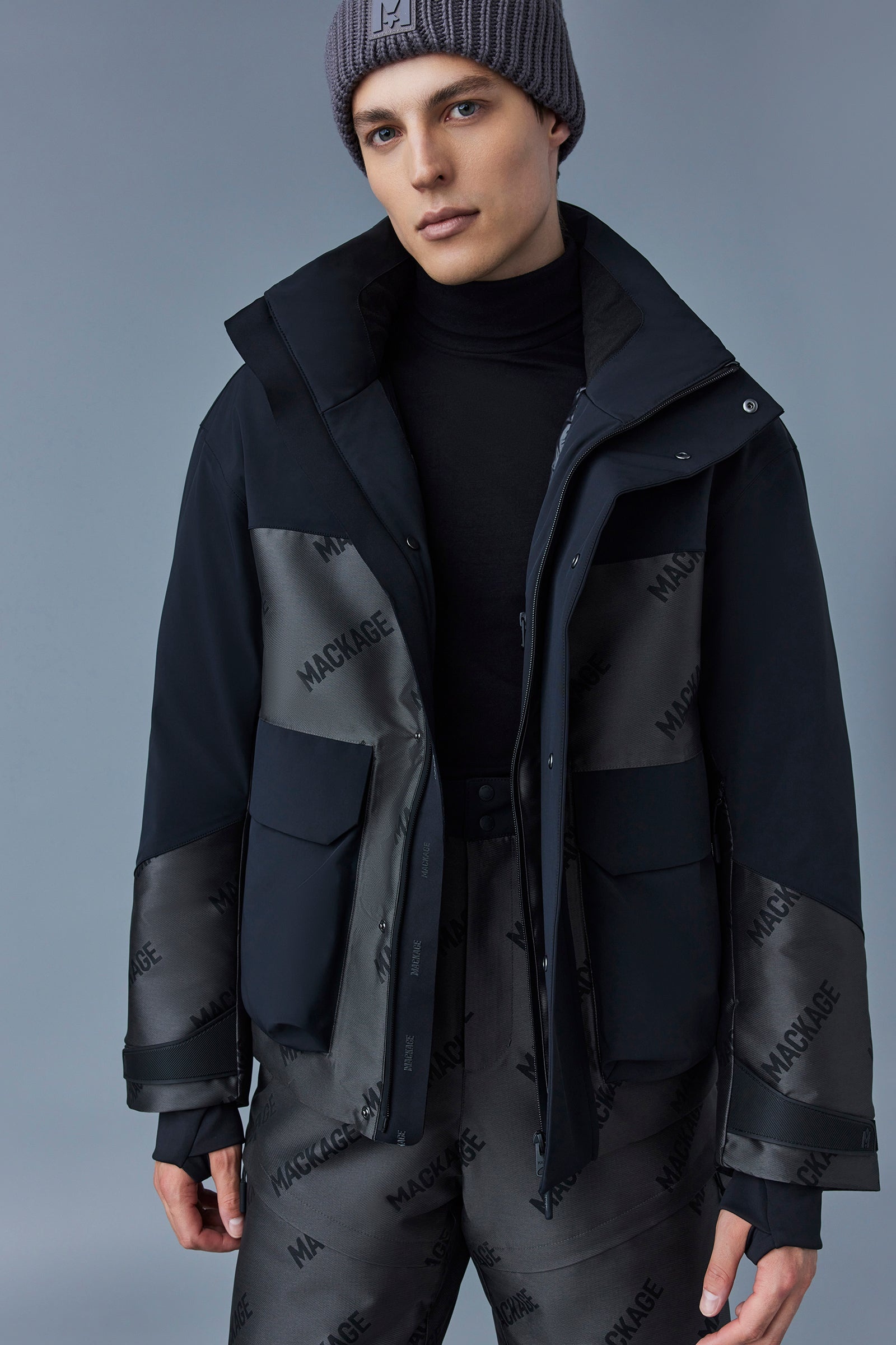 FARRIS-JMG Down ski jacket with Jacquard logo pattern - 6