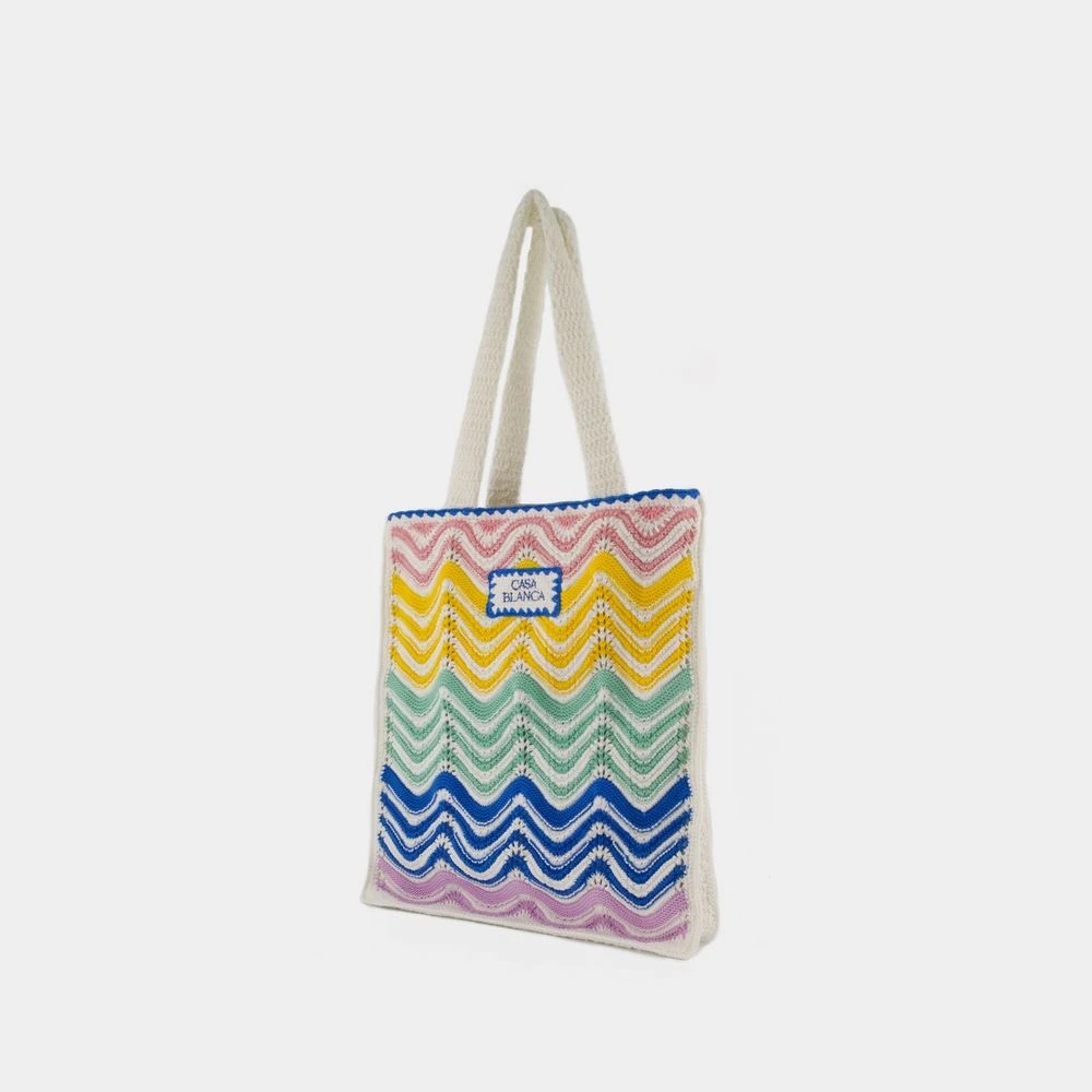 GRADIENT WAVE CROCHET SHOPPER BAG - 2