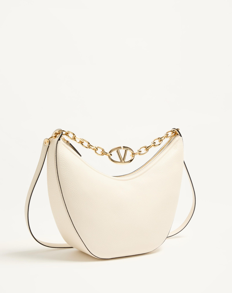 Valentino VLOGO MOON MEDIUM GRAINY CALFSKIN HOBO BAG WITH CHAIN outlook