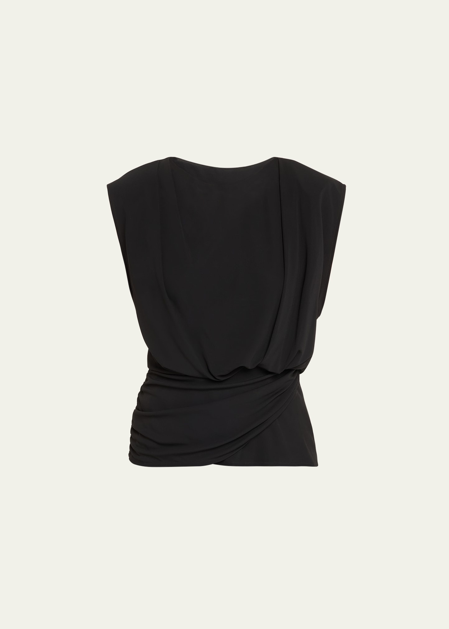 Daton Sleeveless Draped Cinched-Waist Top - 1