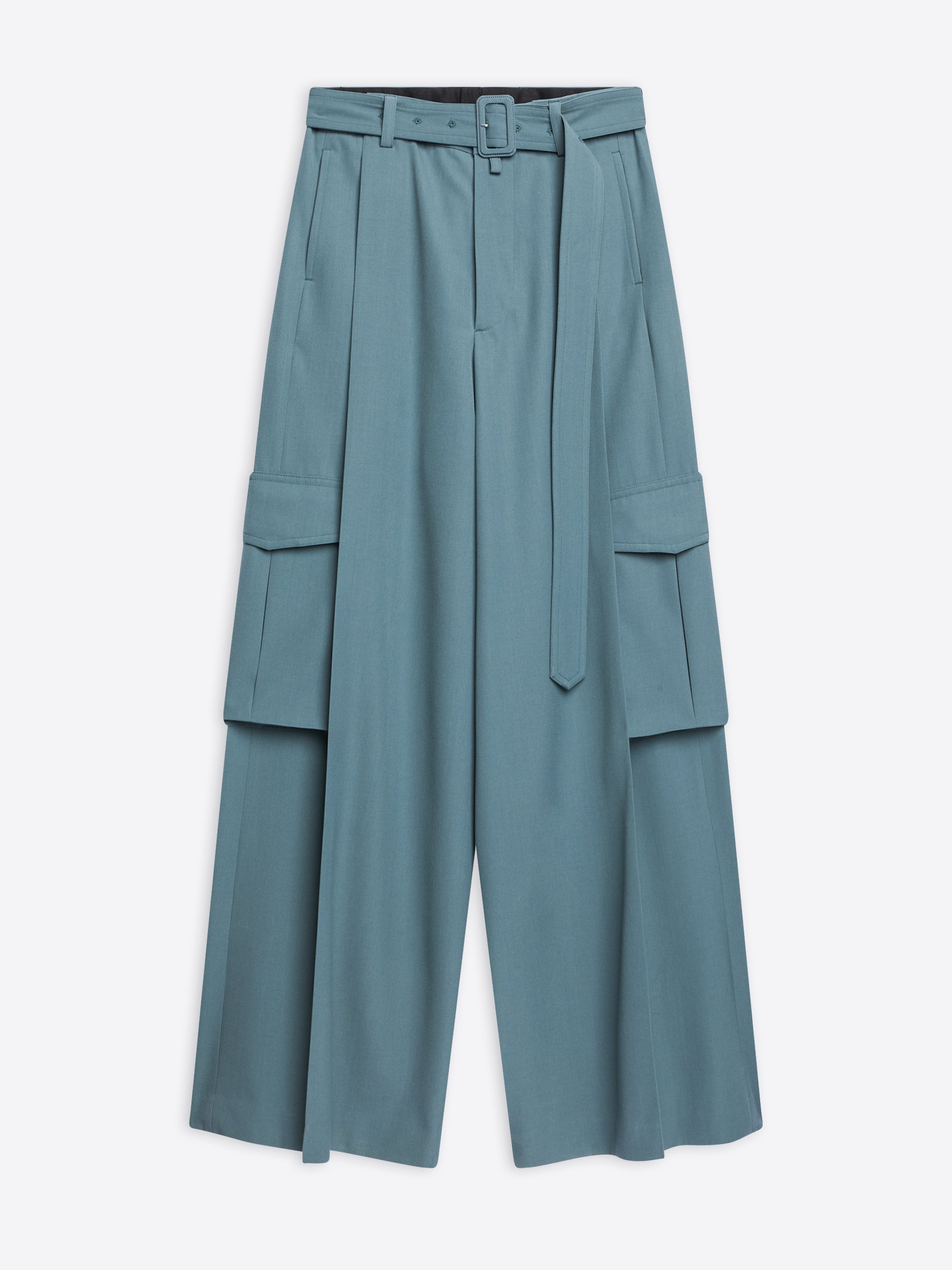 WIDE BELTED PANTS - 1
