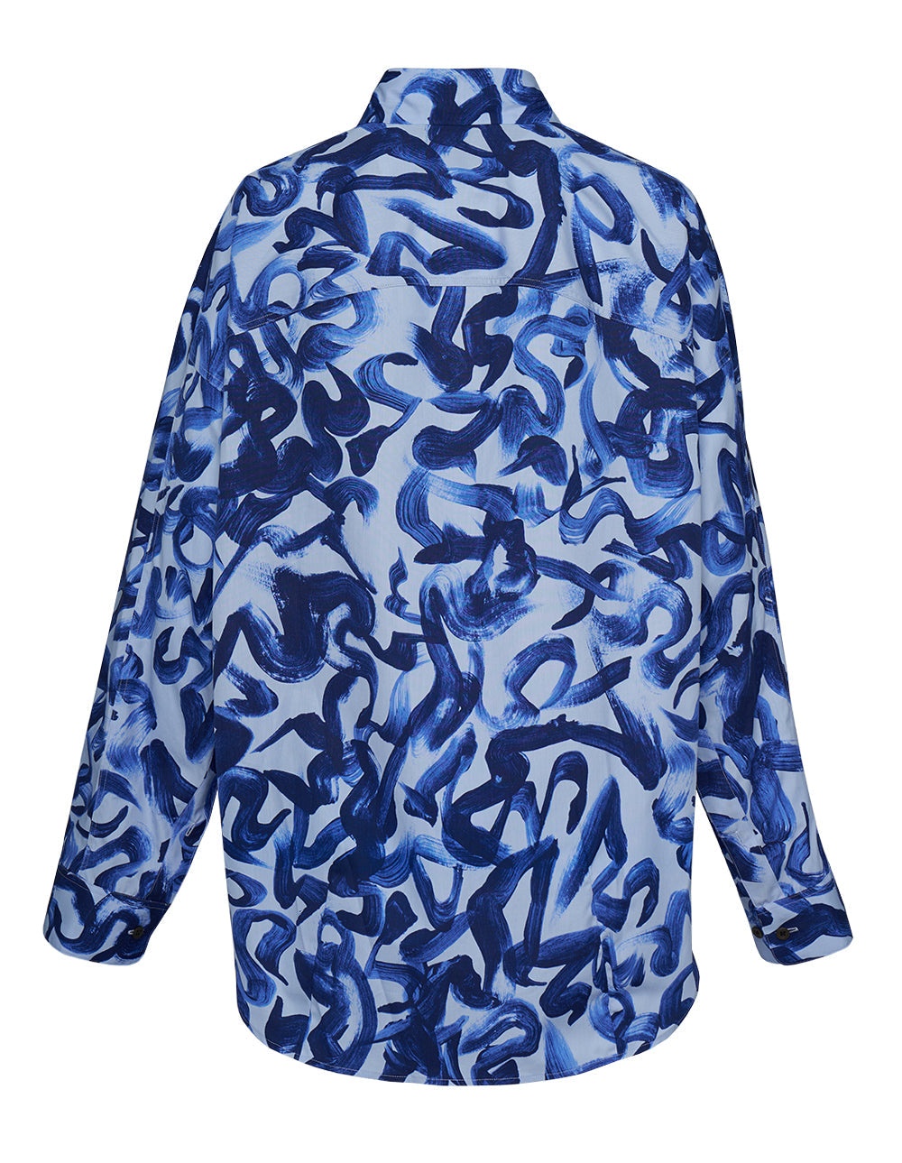 Swirl Print Highwisted Lux Cotton Shirt - 2