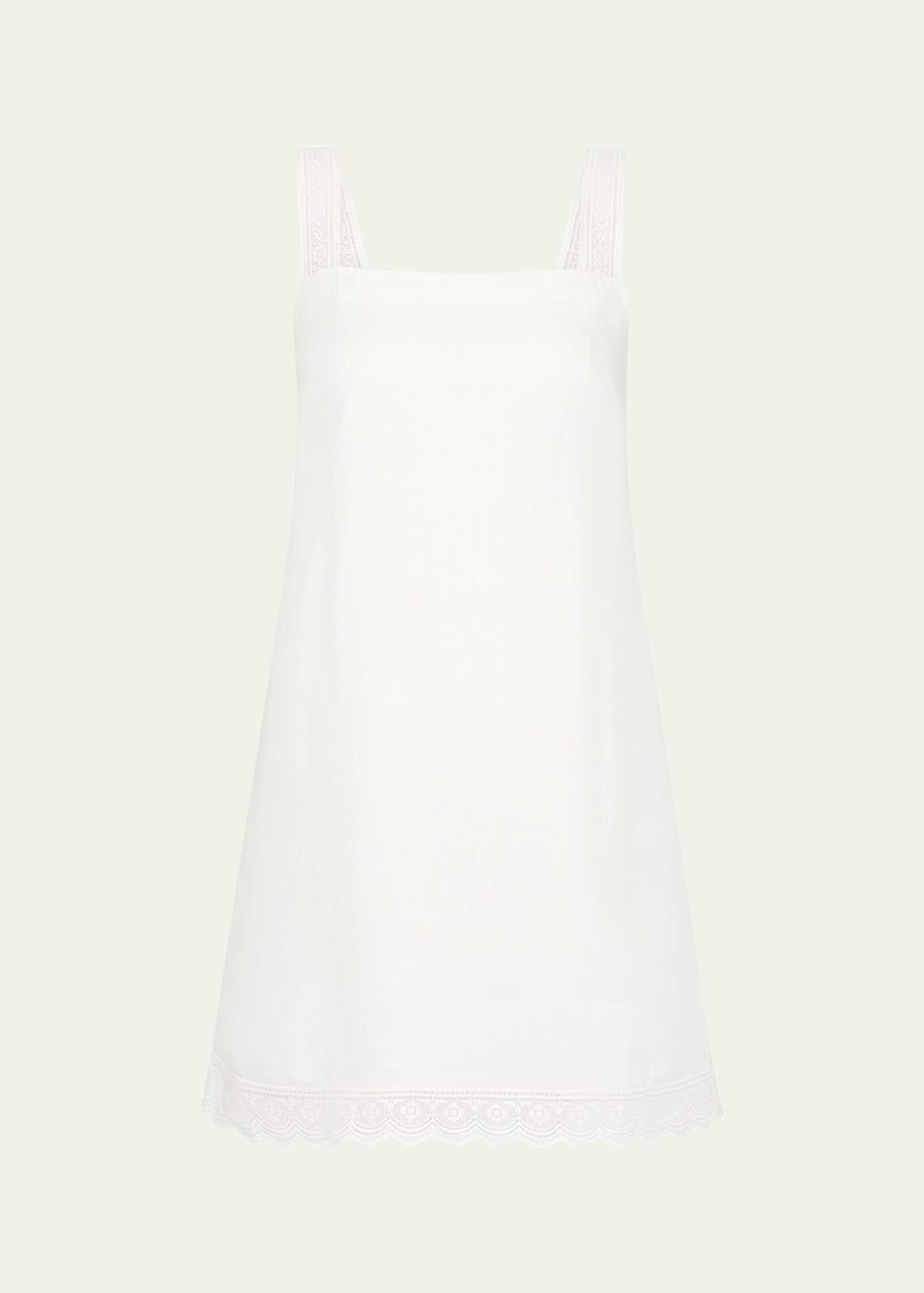 Grace Lace-Trim Mini Dress - 1