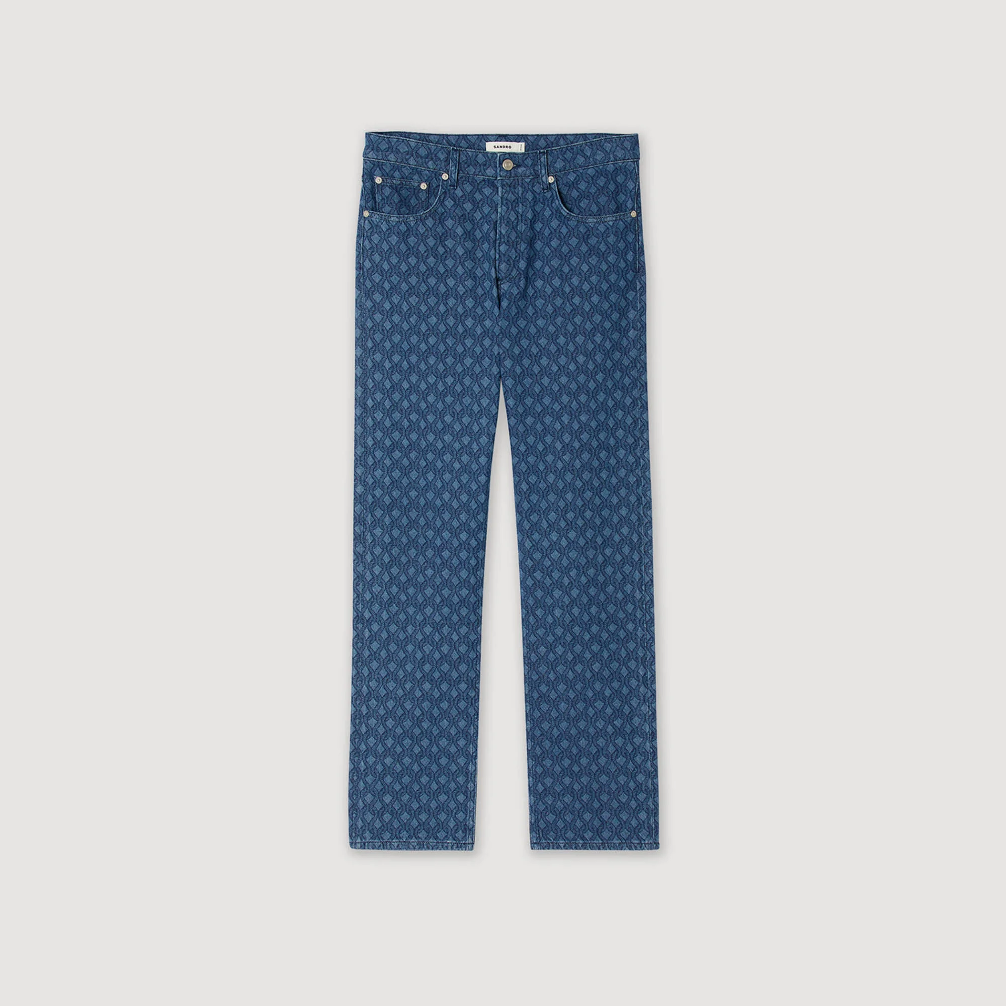 ROPE PATTERN BAGGY JEANS - 1