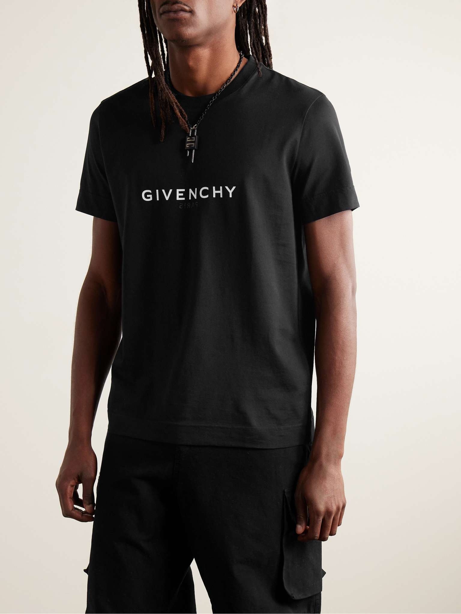 GIVENCHY☆Logo-Print Cotton-Jersey T-Shirt Givenchy - Logo-Print Cotton-Jersey T-Shirt - Gray Givenchy