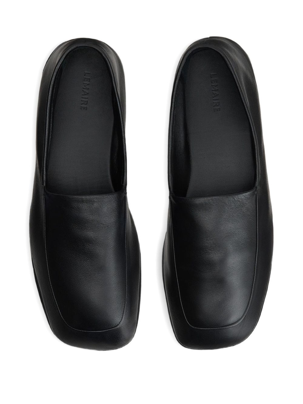 slip-on square-toe loafers - 4