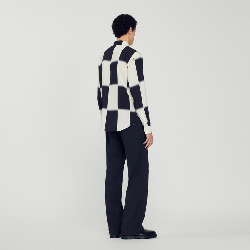 Flowing shirt with check print 6