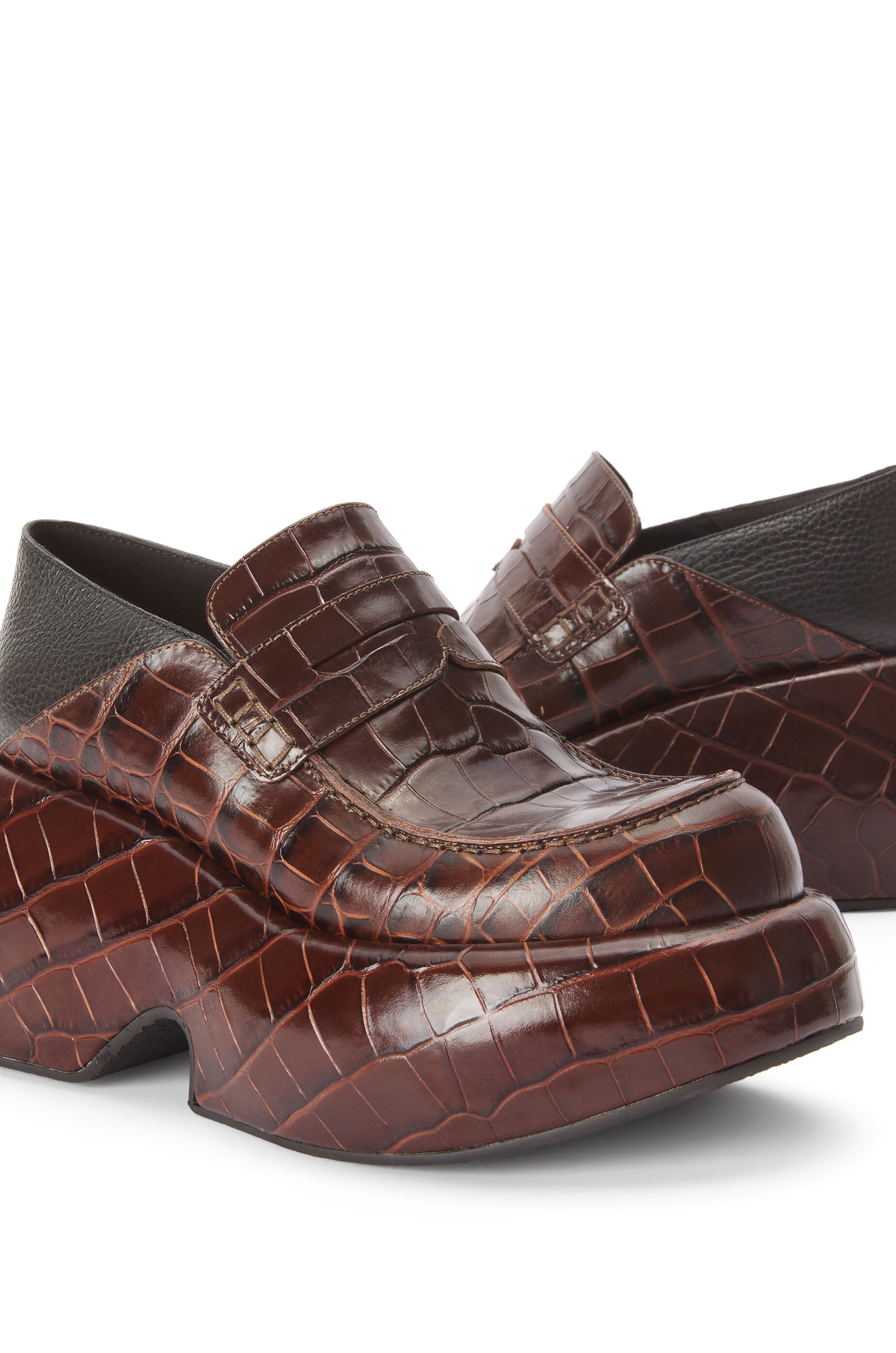 Wedge slip on loafer in calfskin - 4