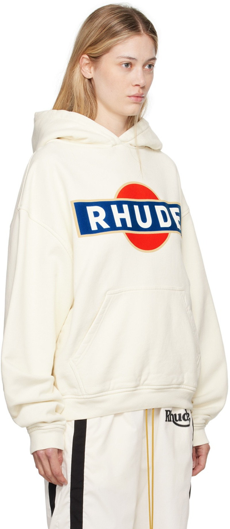 Rhude Off-White Vintage Racer Hoodie outlook