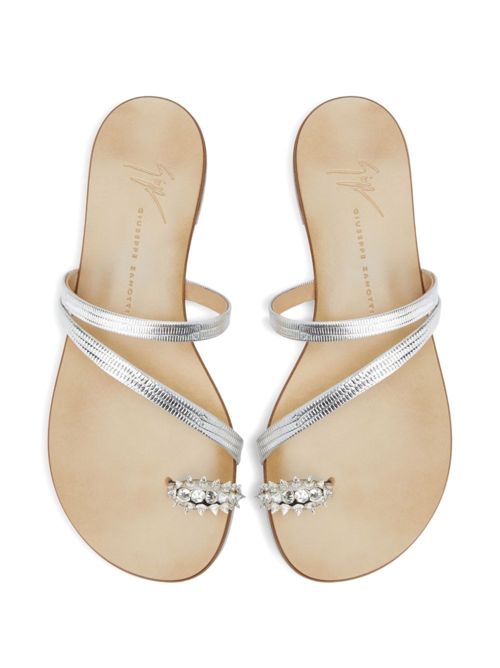 Febe crystal-embellished leather sandals - 3