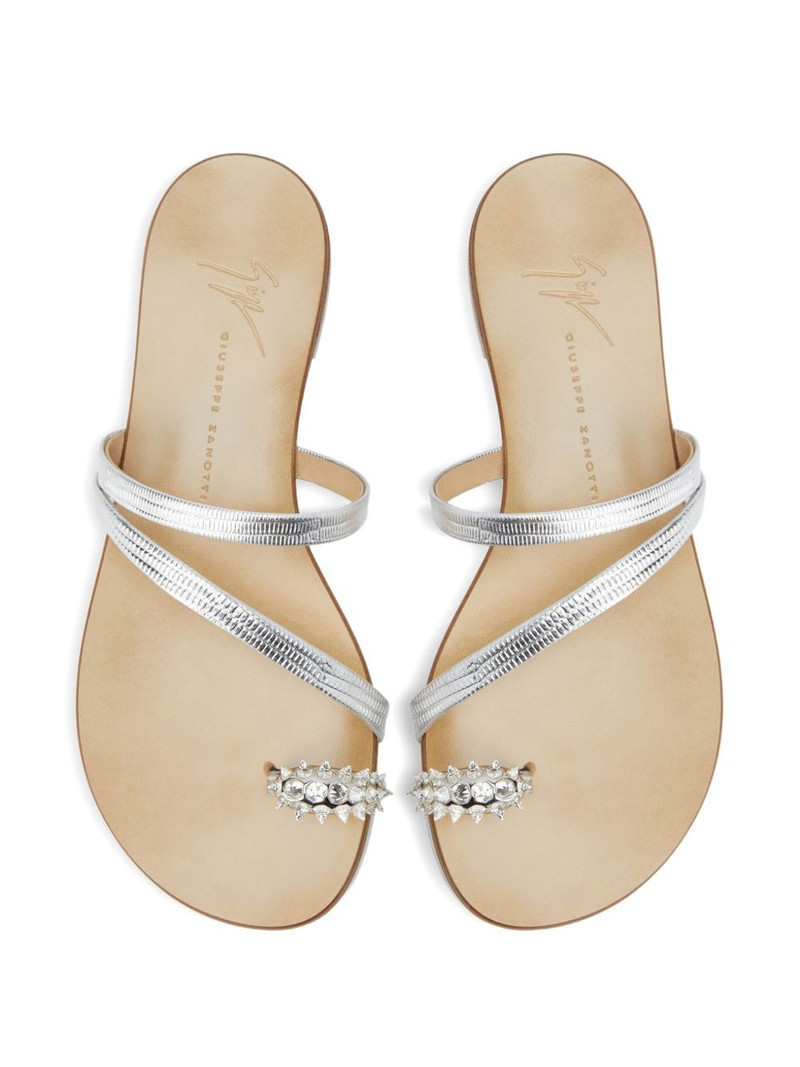 Febe crystal-embellished leather sandals 3