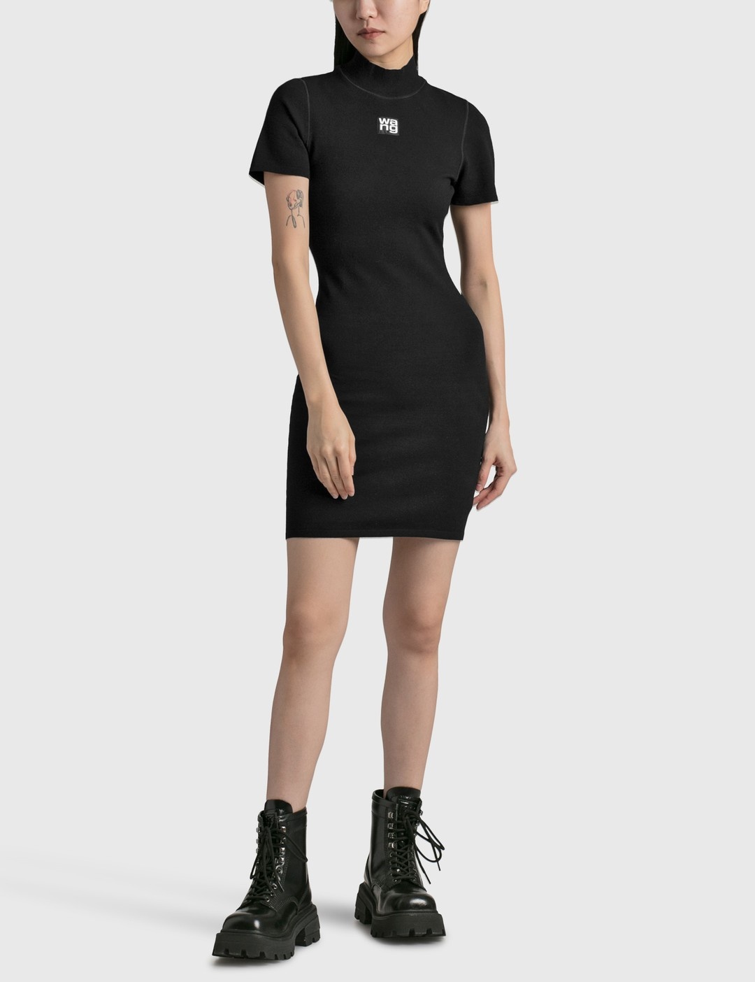 MOCK NECK T-SHIRT DRESS - 4