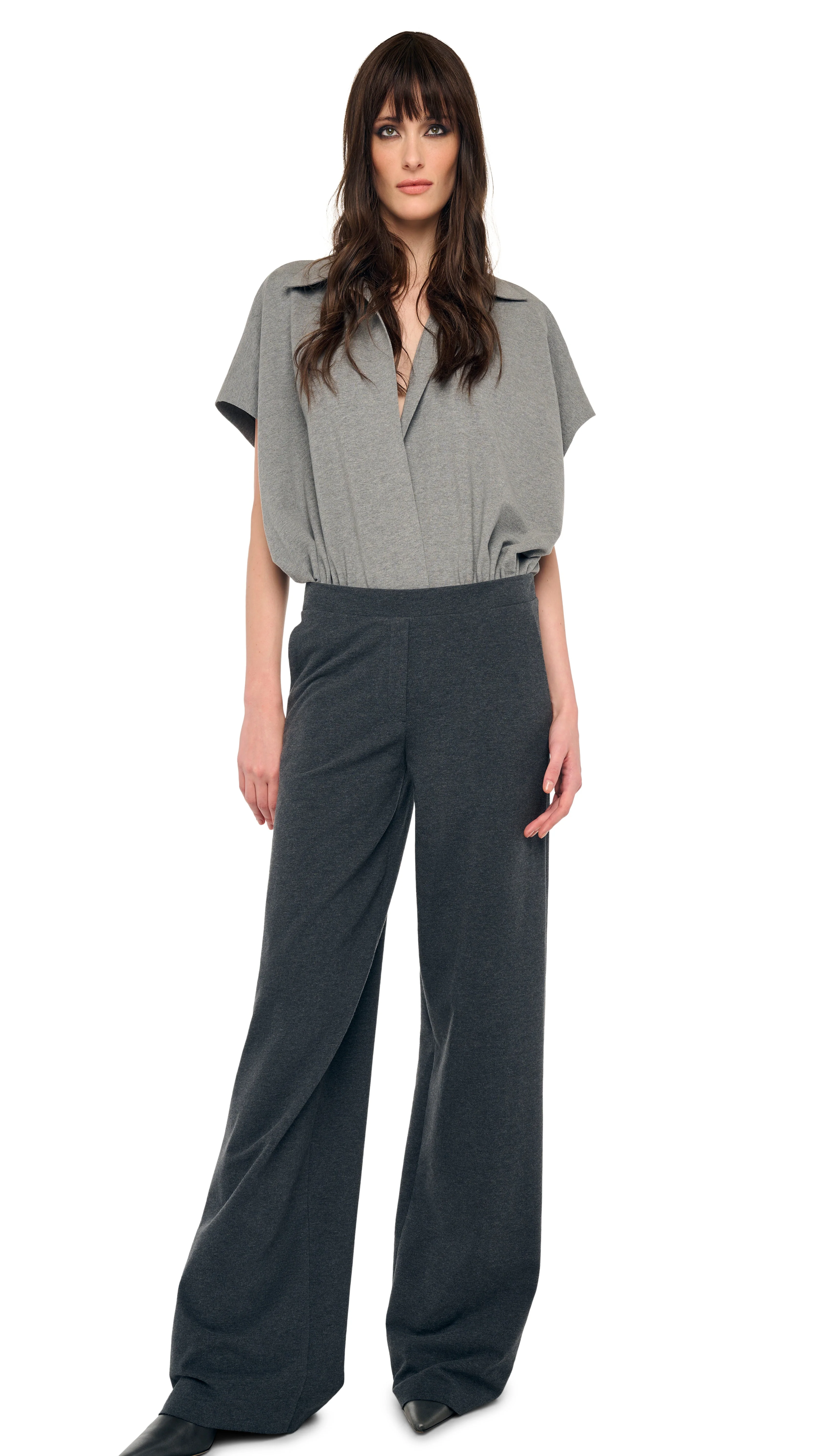 FLAT FRONT WIDE PANT - 1