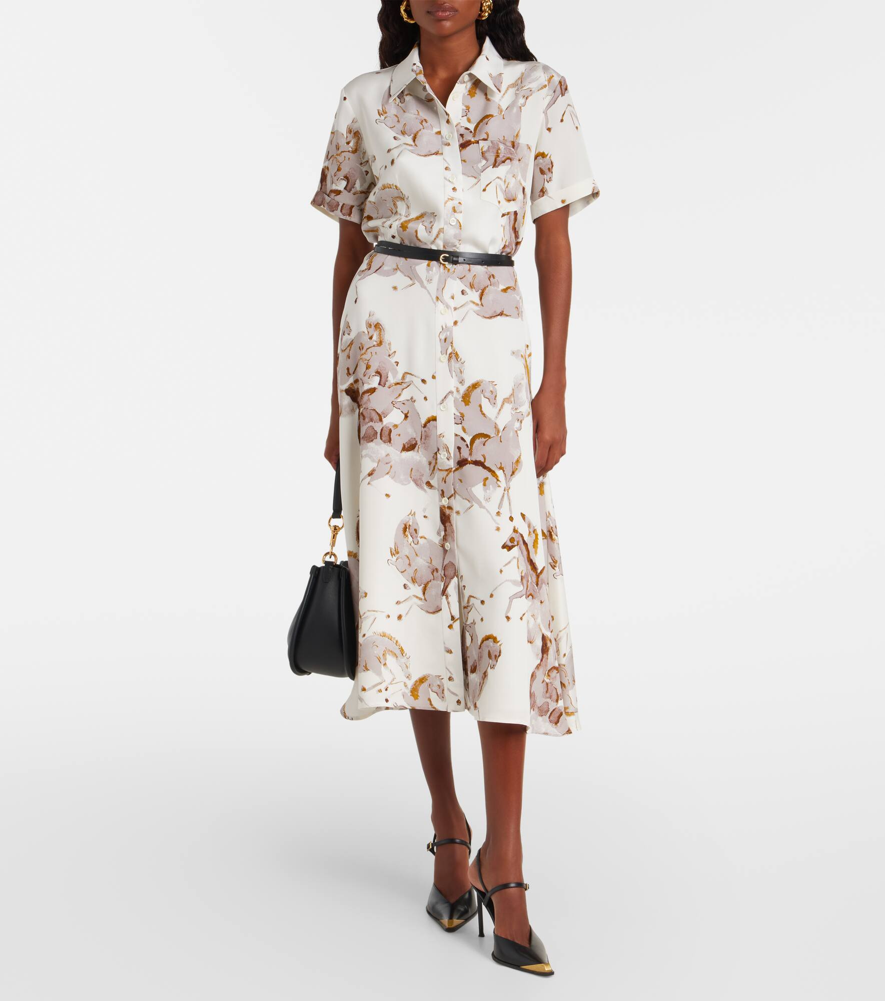 Kiera printed silk shirt dress - 2