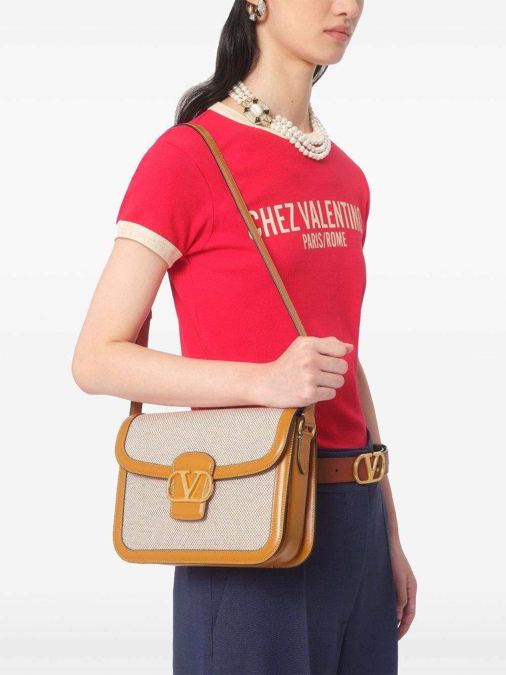 Chez Valentino-print T-shirt - 6