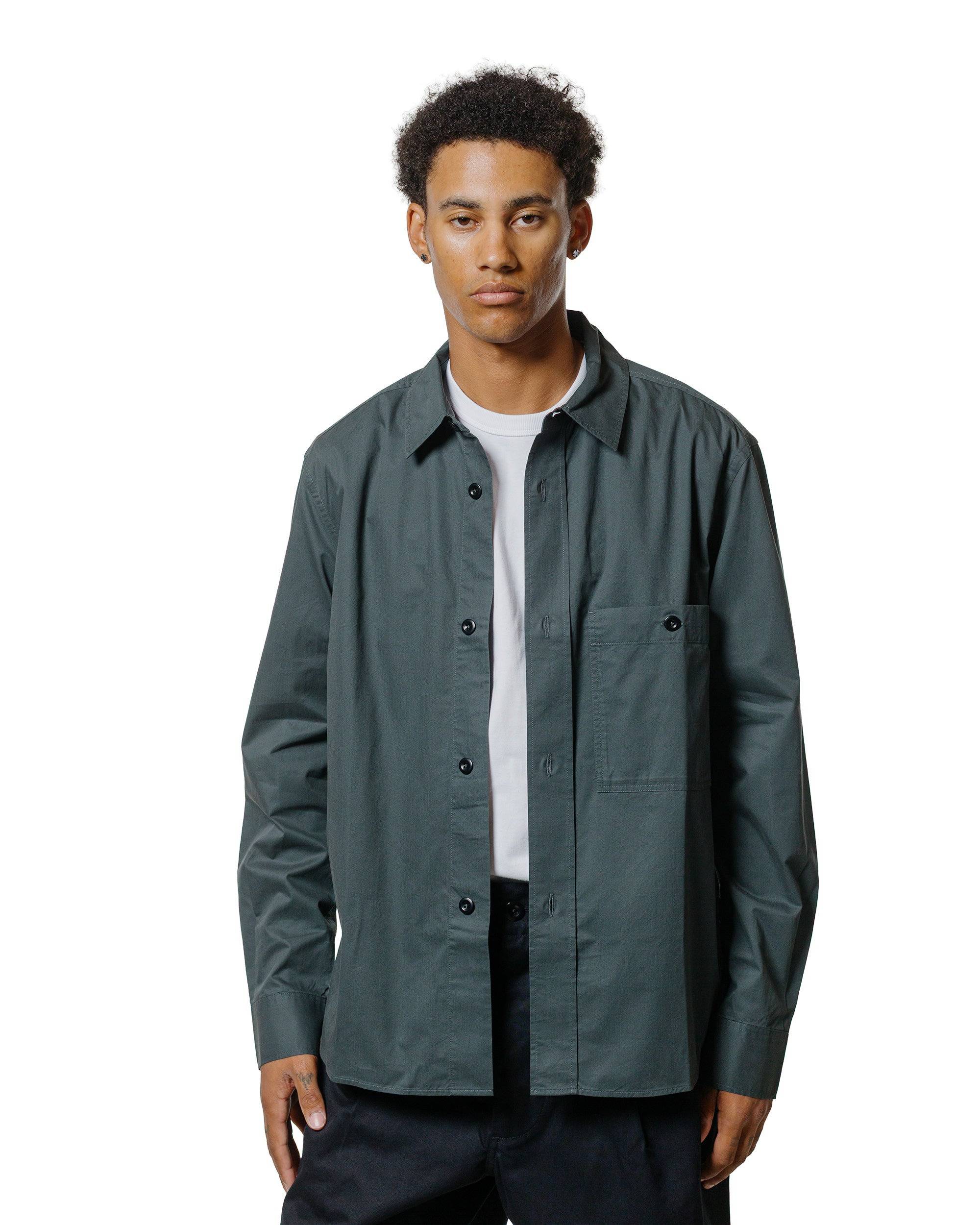 MHL Overall Shirt Lightweight Brushed Cotton Algae - 2