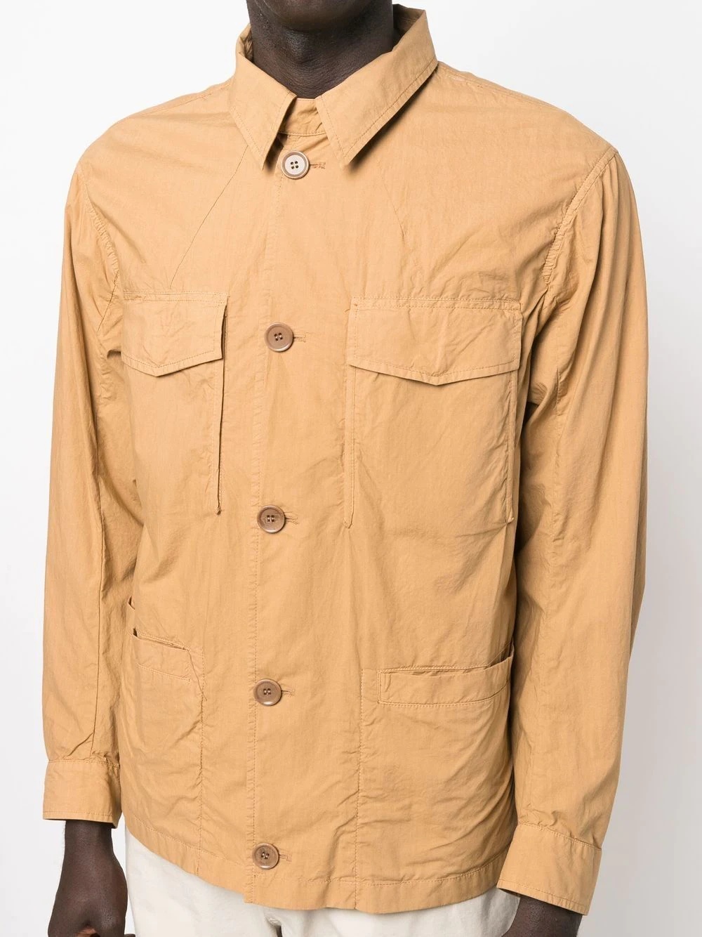 chest flap-pocket shirt jacket - 5