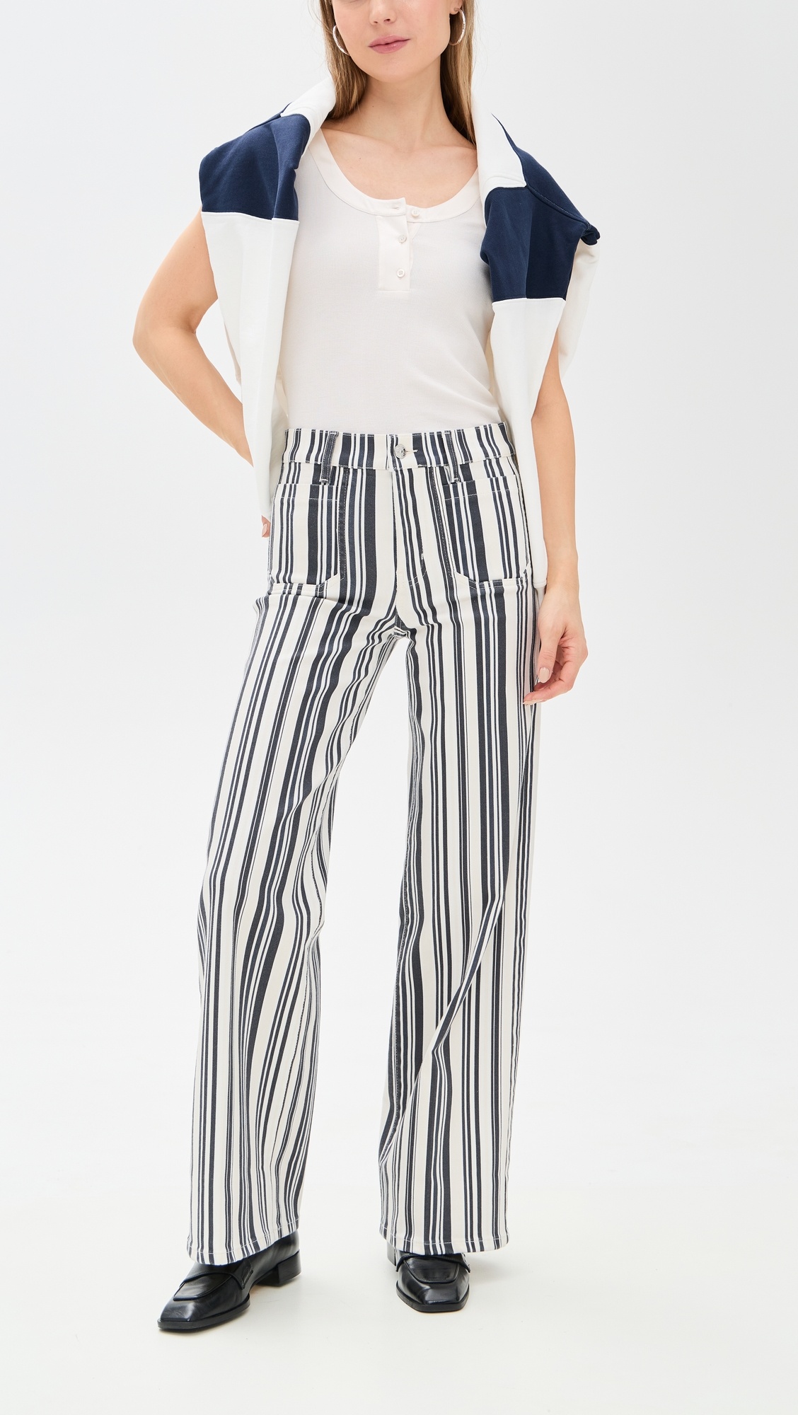 Le Slim Palazzo Modernist Pocket Jeans - 4