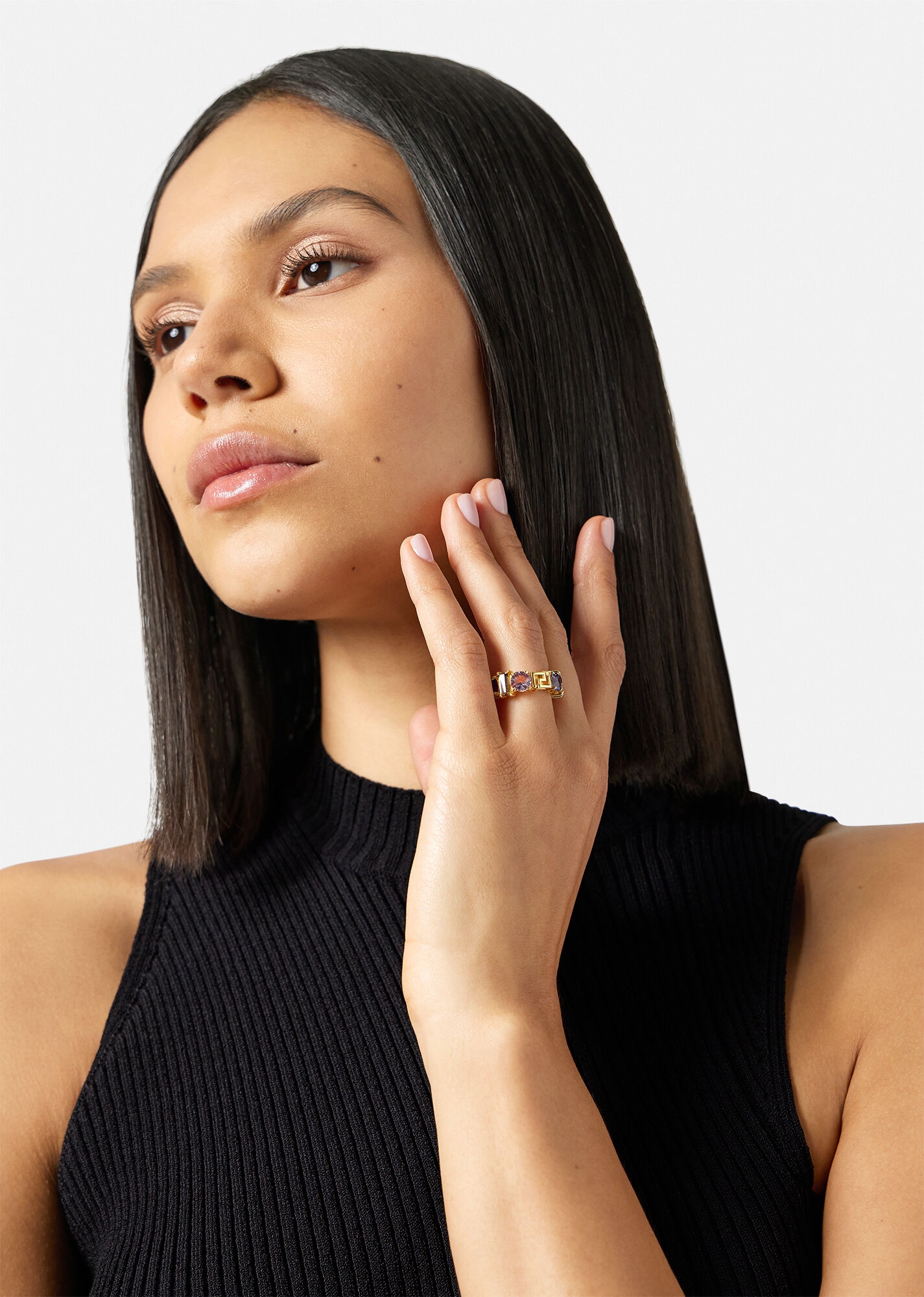 Crystal Greca Ring - 3