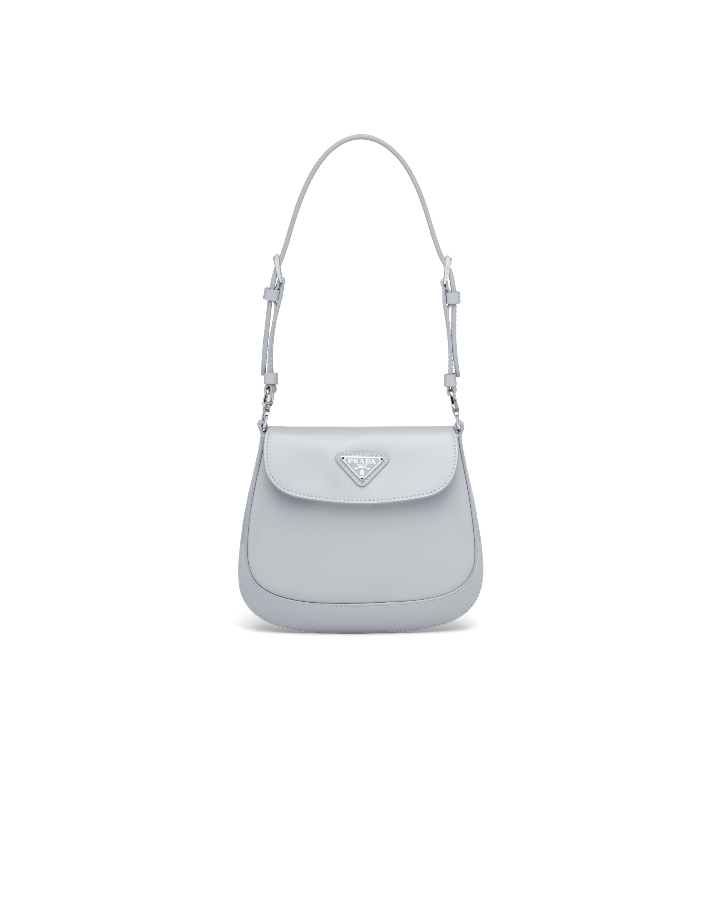 Prada Cleo Floral Leather Bag in White