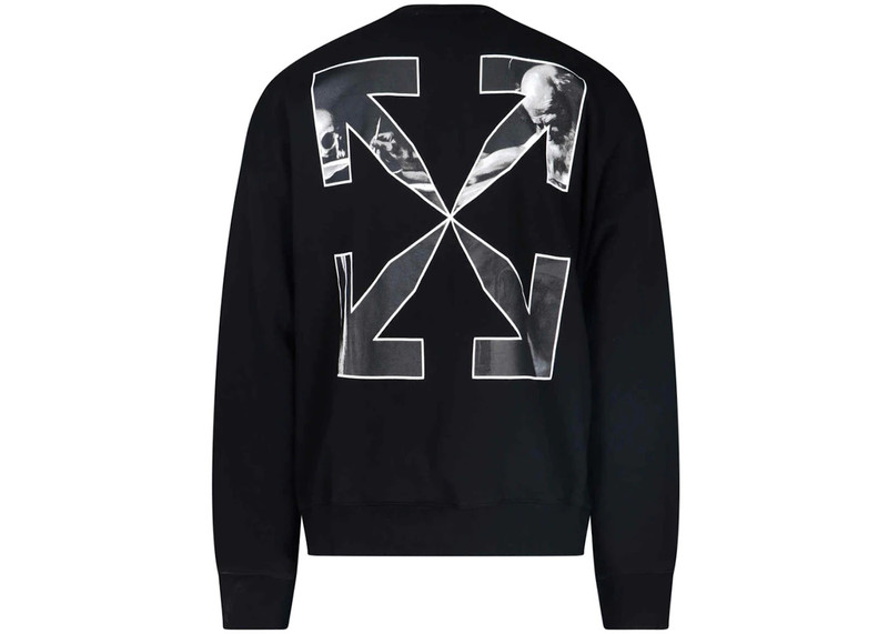 Off-White OFF-WHITE Caravaggio Saint Jerome Writing Arrows Sweatshirt Black outlook