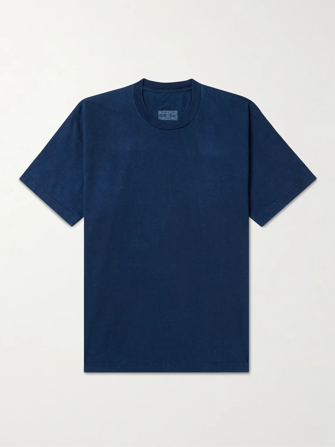 Indigo-Dyed Cotton-Jersey T-Shirt - 1
