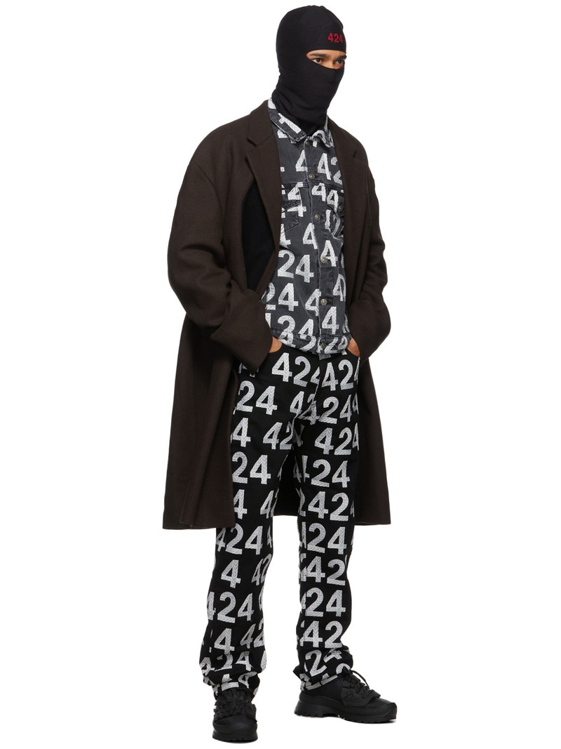 424 Black Denim Recount Trucker Jacket outlook