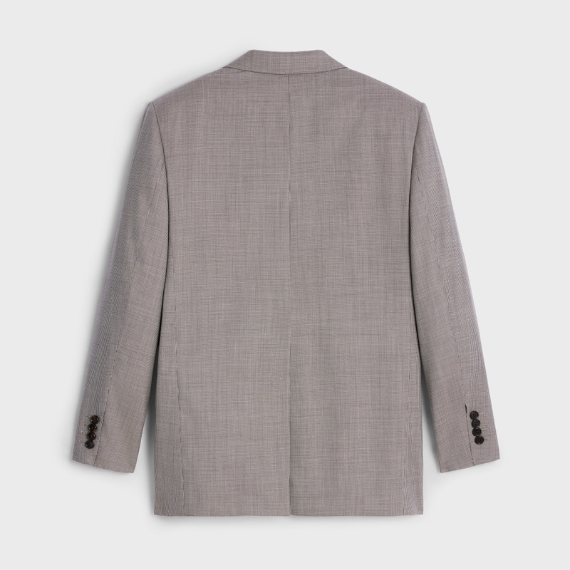 CELINE jude jacket in checked wool and silk outlook