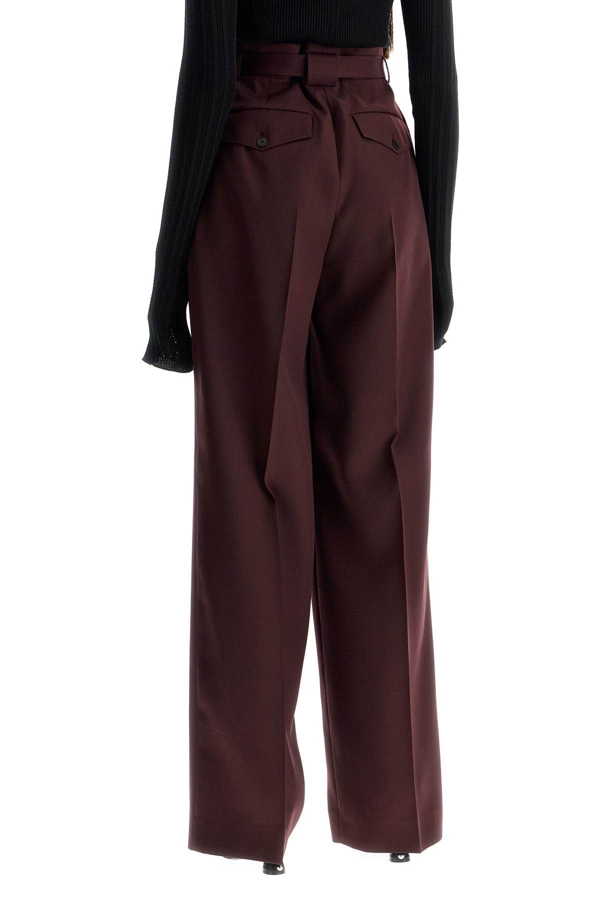 WIDE-LEG PANTS WITH BELT - 4