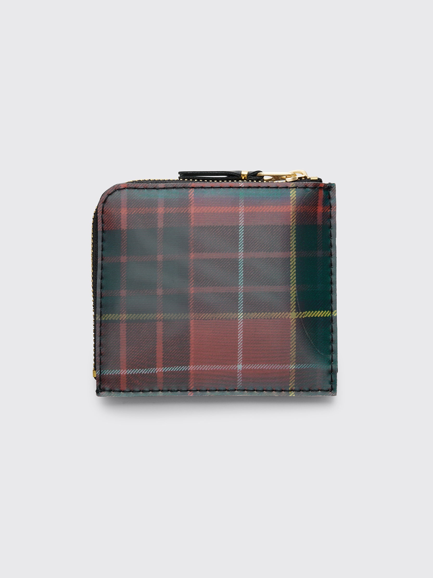 COMME DES GARÇONS WALLET SA3100 LENTICULAR TARTAN RED / GREEN - 4