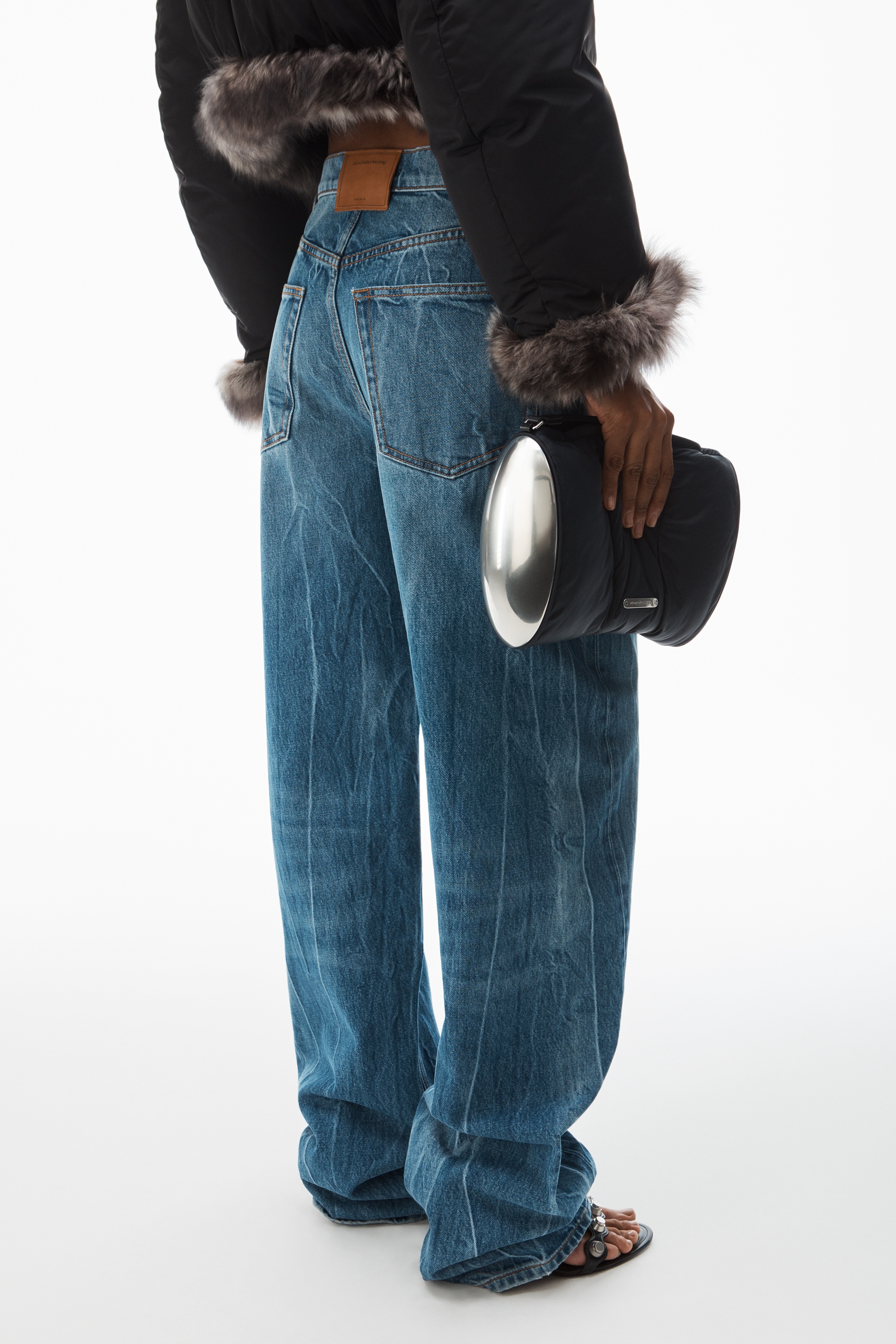 blade logo-embroidered balloon jeans - 5