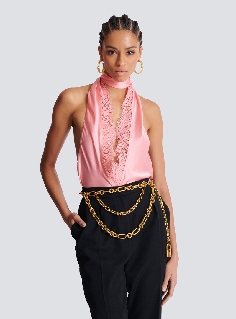 Balmain Sync brass chain belt outlook