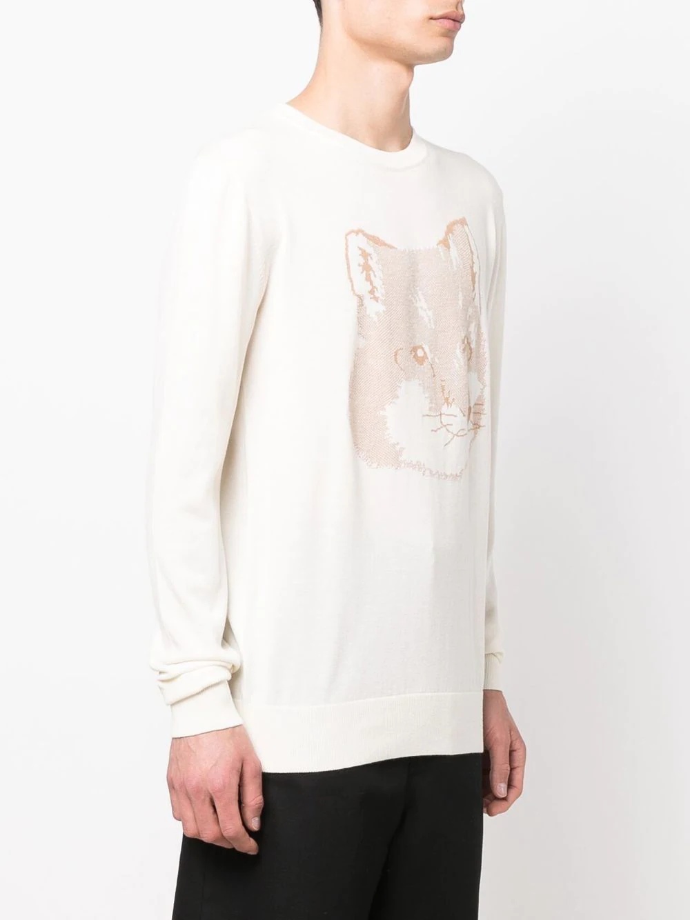 fox-jacquard jumper - 4