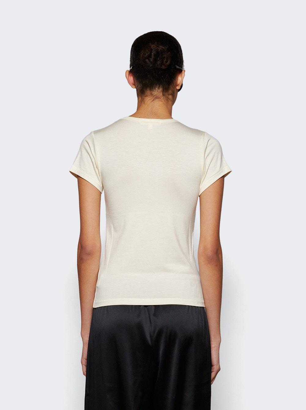Fitted Crewneck Tee Cream - 5