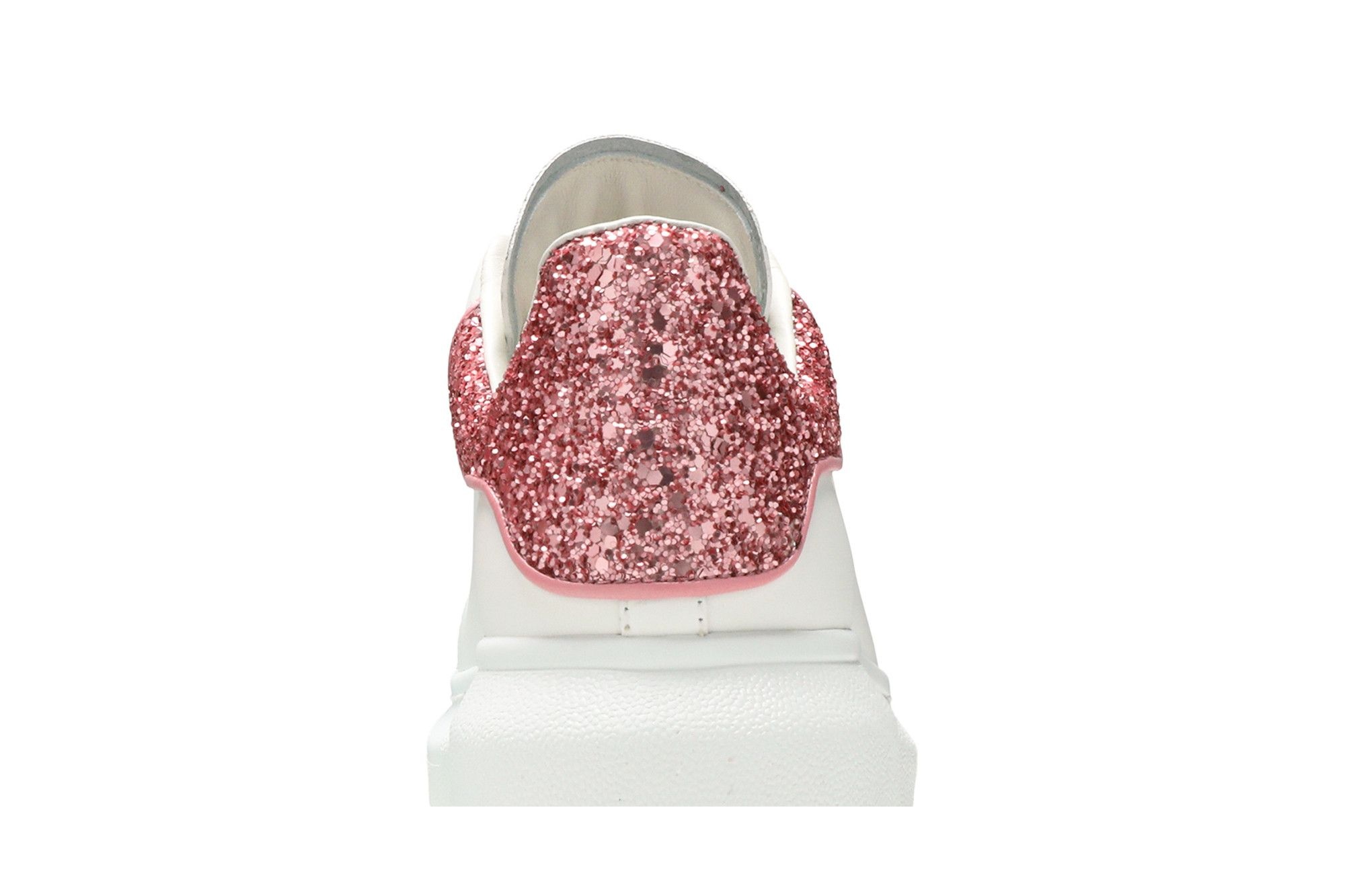 Alexander McQueen Wmns Oversized Sneaker 'White Pink Glitter' - 7