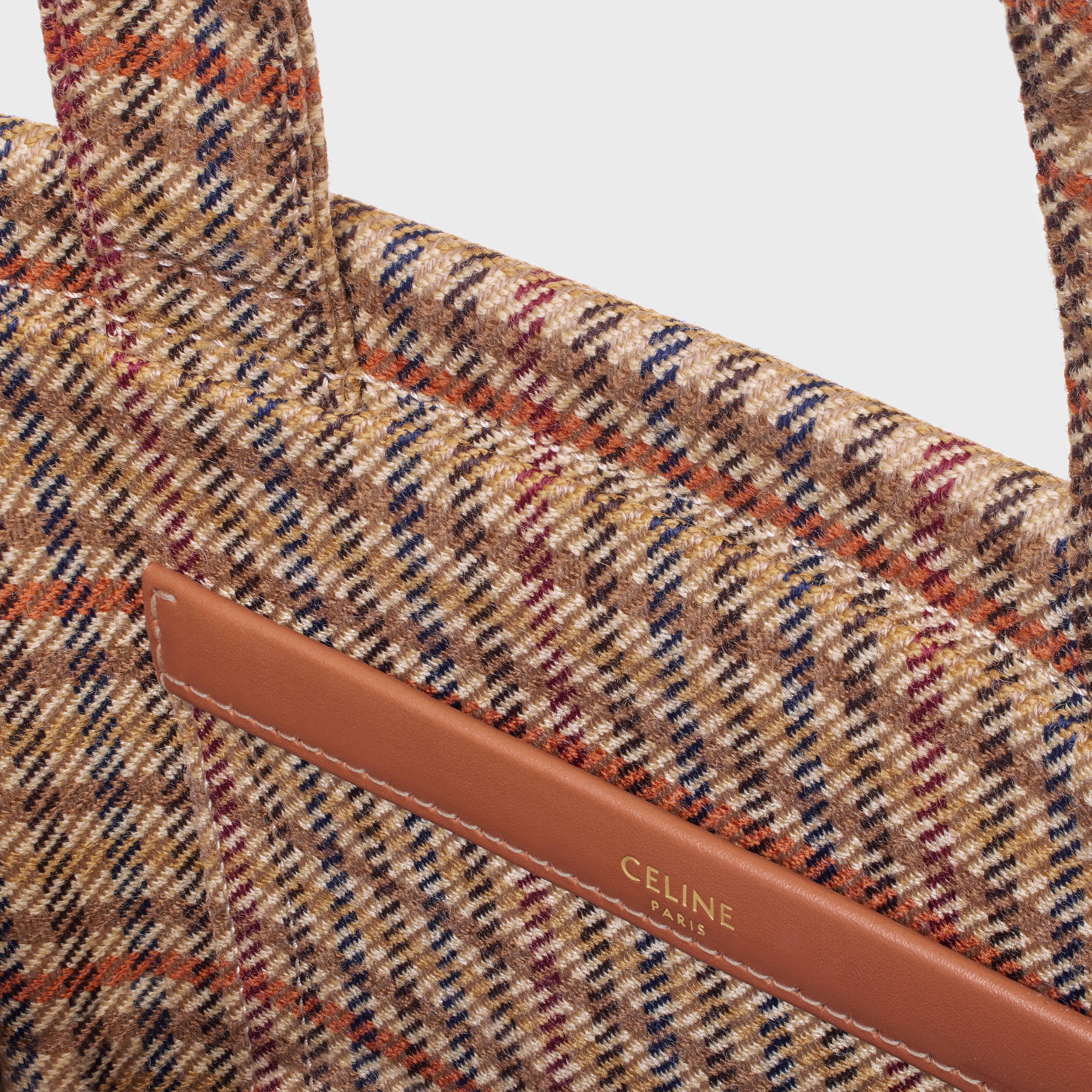 small cabas thais in Tweed and calfskin - 4