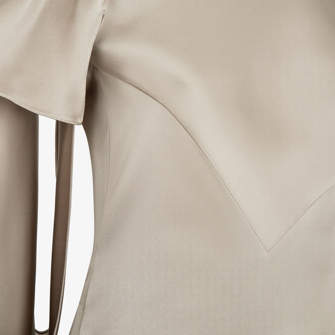 Dove gray satin blouse - 3
