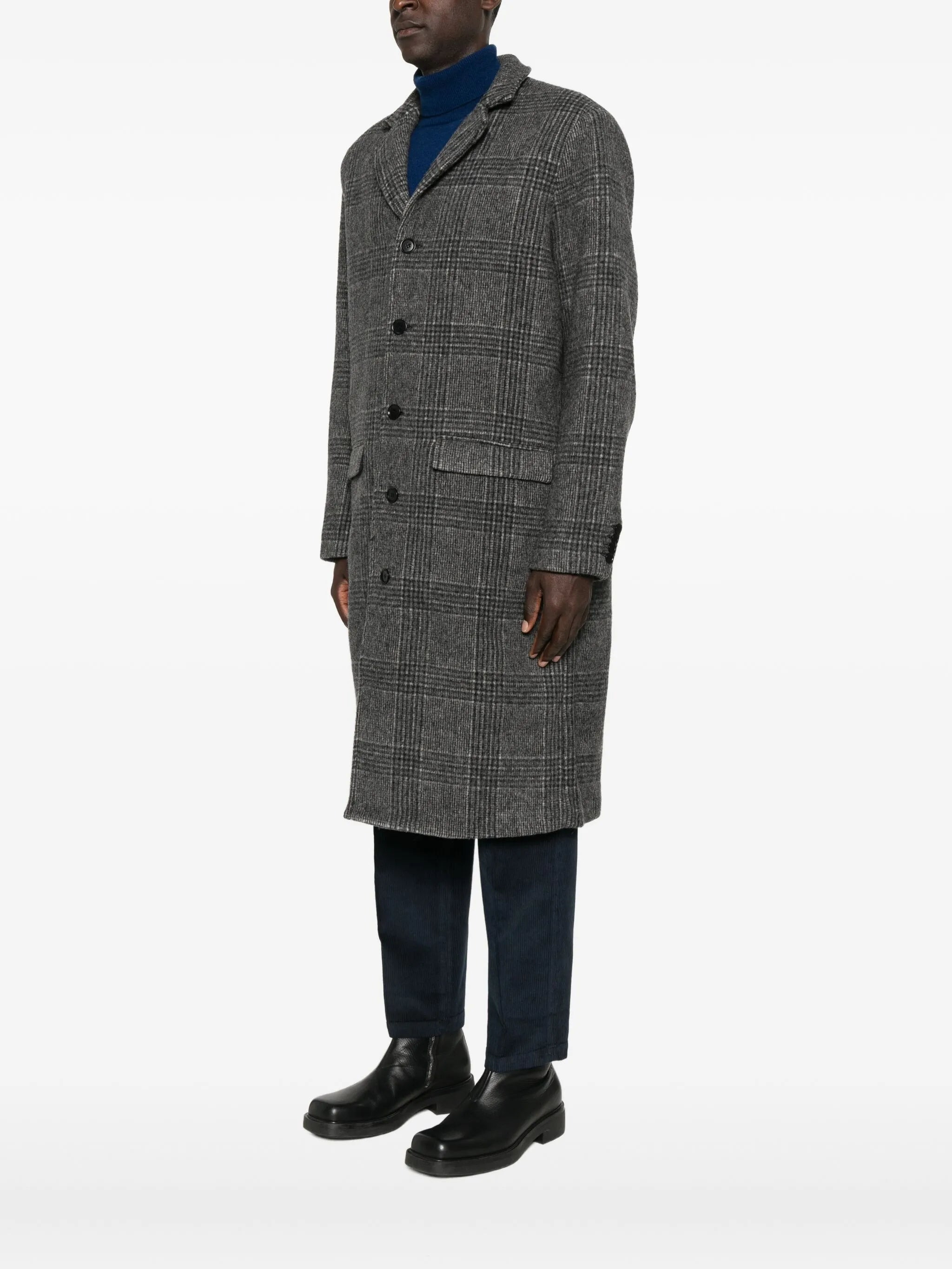 Samsoe Samsoe Checked-pattern Single-breasted Coat - 5
