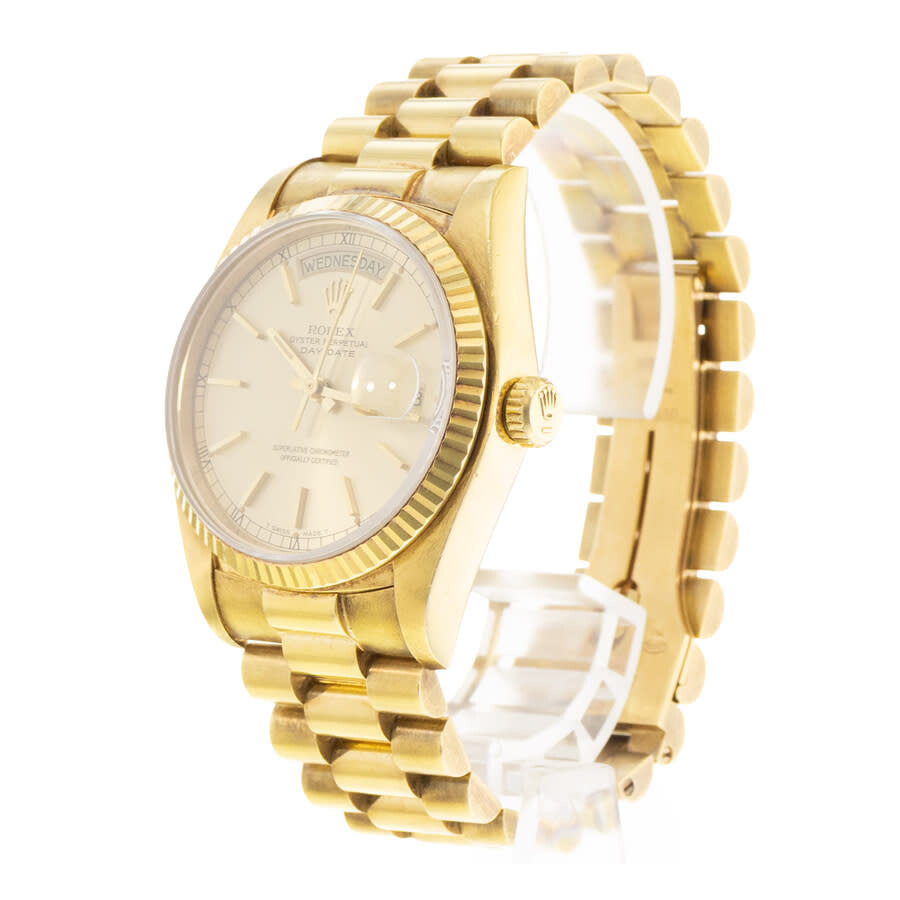 Pre-owned Rolex Day-Date 36 Automatic Chronometer Champagne Dial Men's Watch 18038 CSP - 4