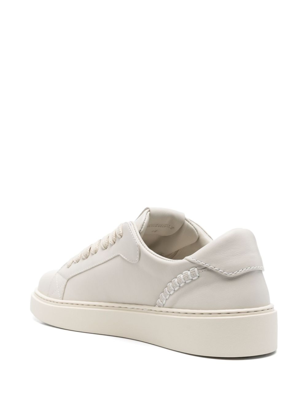 leather low-top sneakers - 3