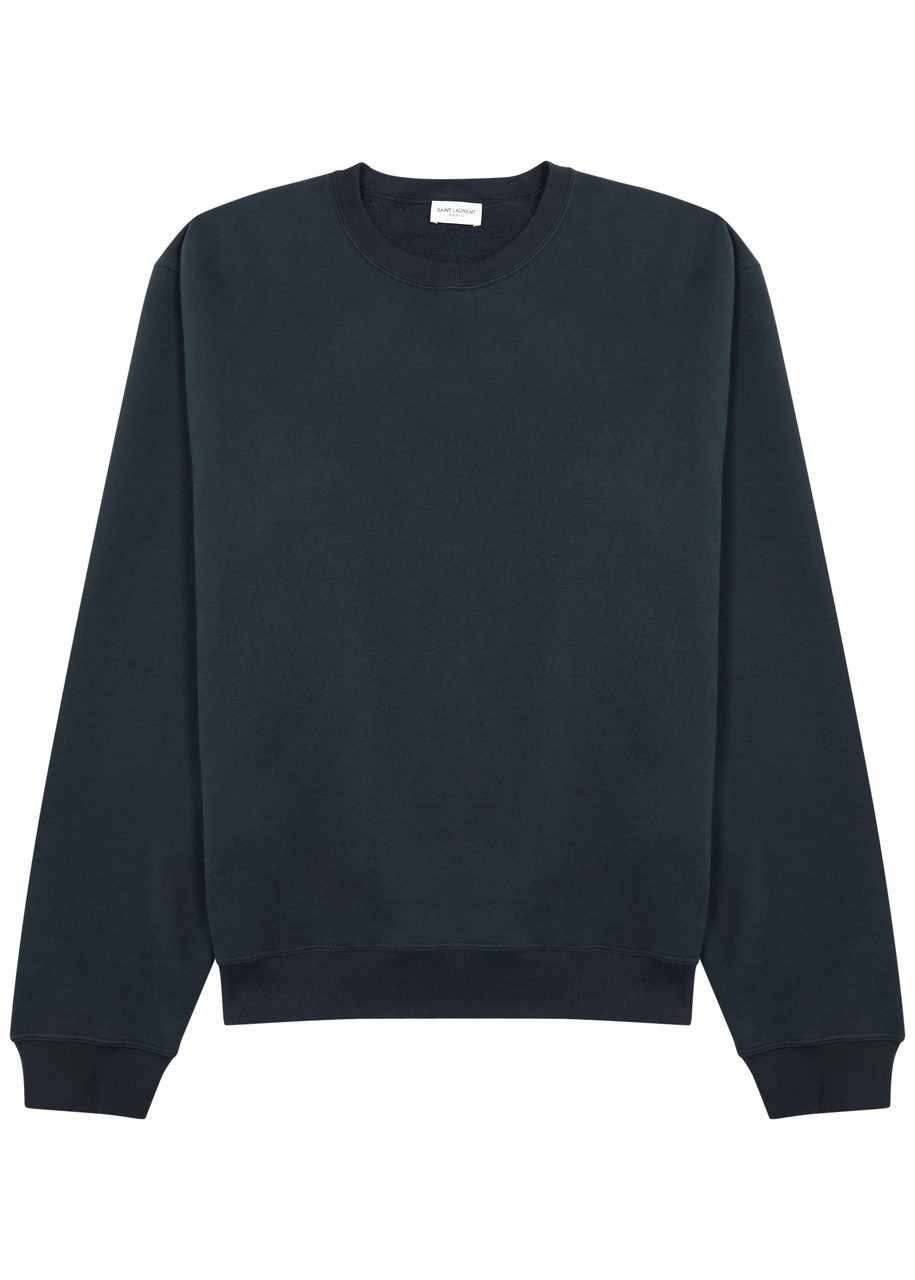 Logo-embroidered cotton sweatshirt - 1