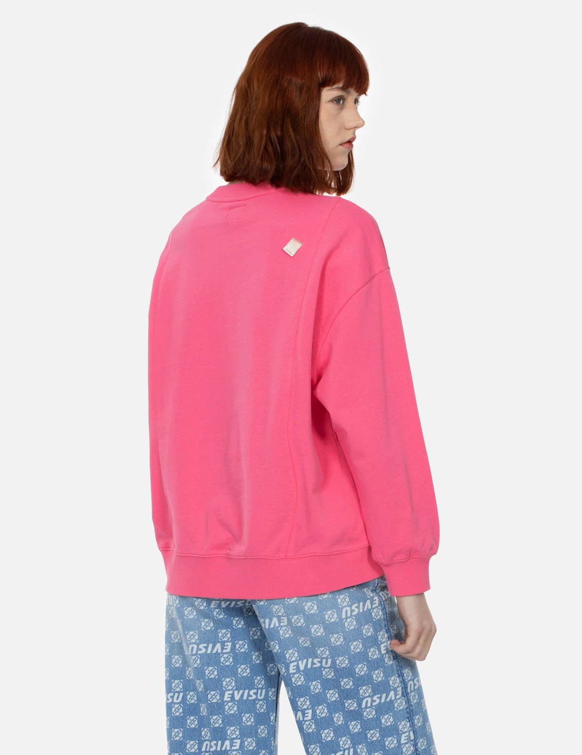 FORTUNE CAT AND DARUMA PRINT OVERSIZED SWEATSHIRT - 7