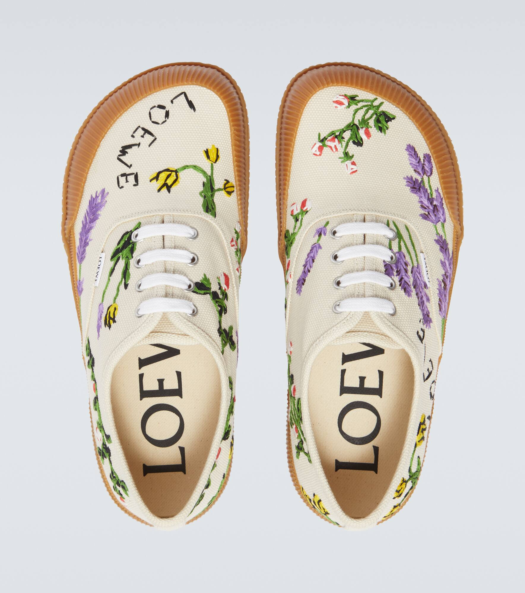 Terra Vulca embroidered canvas sneakers - 4