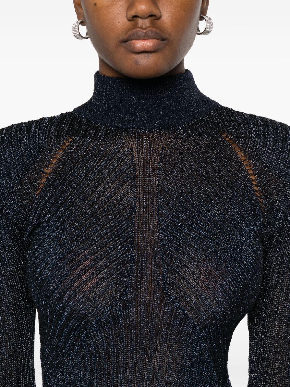 lurex-knit maxi dress - 5