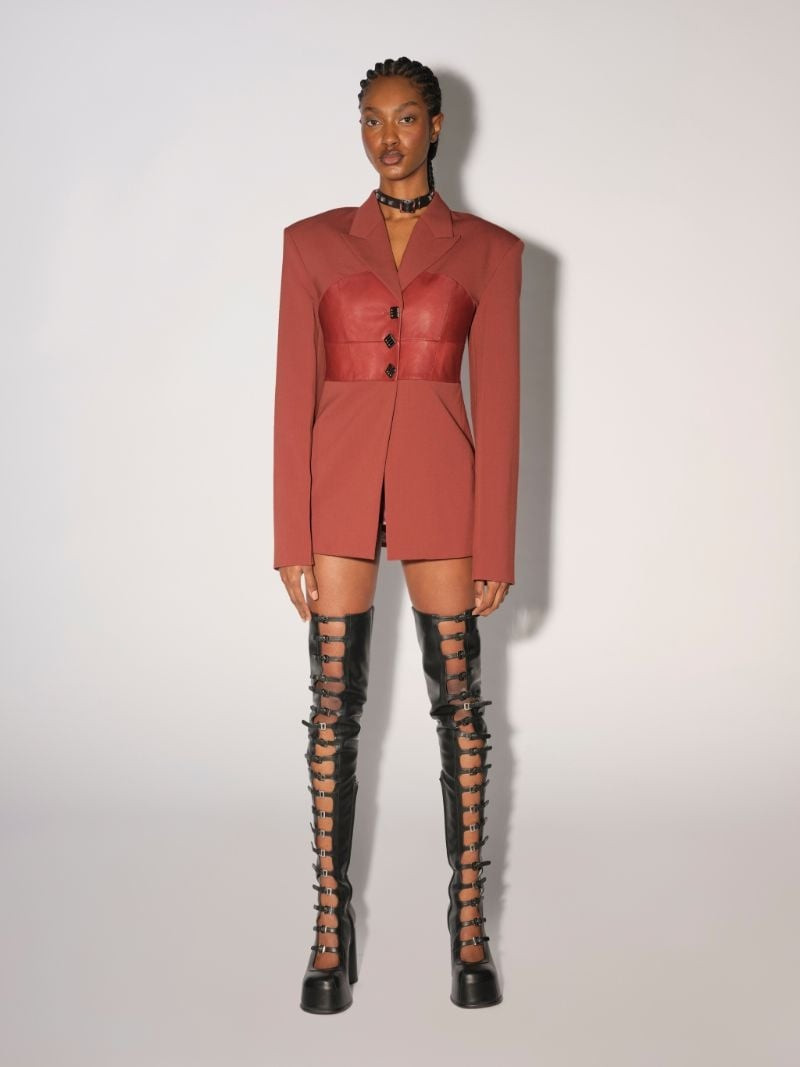 Ambush LEATHER PANEL TAILORING JACKET outlook